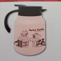 新品トムとジェリー ステンレステーブルポット 950ml ピンク 保温保冷 の画像