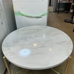 Y1006　Walker Edison　大理石風テーブル　下段ガラス製　送料B　札幌　リサイクルれお　すすきの店の画像