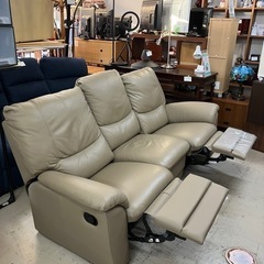 ☆値下げ☆O2412-813 CALIA ITALIA 3人掛けソファ リクライニング可 汚れ有り ※真ん中はリクライニング不可の画像