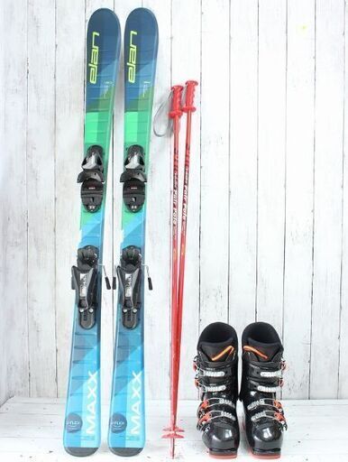 お引取り限定 elan エラン カービングスキー4点セット 板130cm ブーツ22.5cm