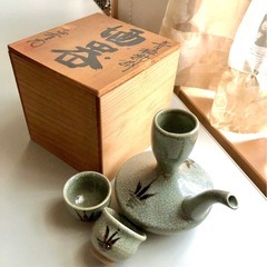 酒器　有田焼　青磁　貫入　未使用の画像