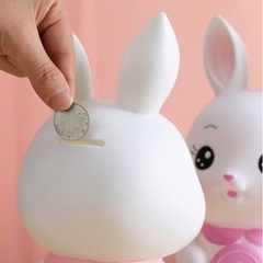 新品🌟　貯金箱　うさぎ　兎　ロリポップラビット　かわいい　賽銭箱　コインバンク　ピンクの画像