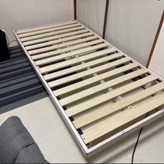 「急募」 脚つきヘッドレスすのこベッド＆マットレスの画像