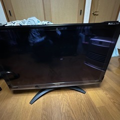テレビ台付REGZA東芝製37インチテレビの画像