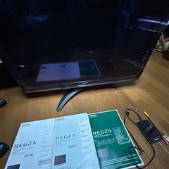 テレビ台付REGZA東芝製37インチテレビ