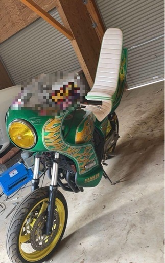 xjr400 3段シート50cm〜55cm 金具補強アリ‼️白緑 (y) 柏たなか