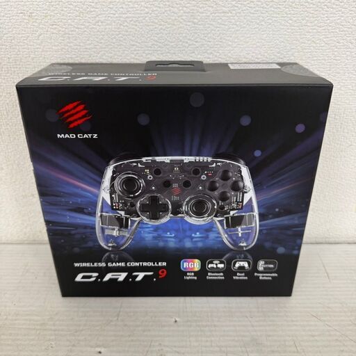 【未開封】MAD CATZ ワイヤレスゲームコントローラー C.A.T.9 Android iOS Switch Windows 対応 ゲーム機 コントローラー クリスタル Y0653