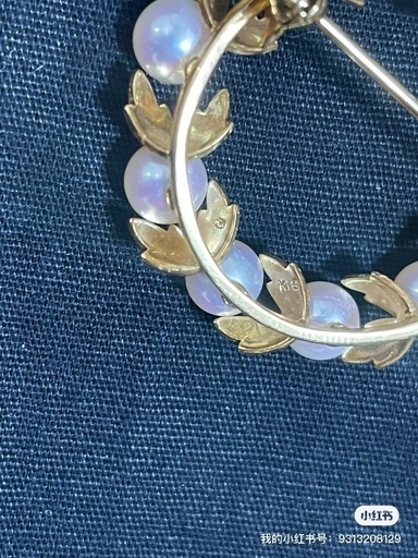 MIKIMOTO10粒パール　ブロッチ18 K金刻印あり MIKIMOTO10粒パール ブロッチ18 K金刻印あり