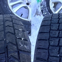 ●決まらなければ近日中に処分します●スタッドレスタイヤ&ホイール4本セット●215/65R16●マナレイスポーツ●ダンロップ・ウインターマックス●ヴェルファイアに履いておりました●の画像
