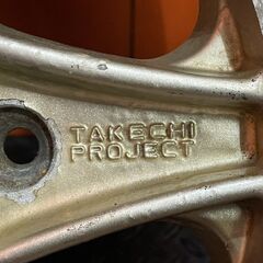【旧車ホイール】TAKECHI PROJECT Racing Hart タケチプロジェクト レーシングハート 14インチ 2本 6.5J4HPCD114.3+9 希少　(VHR067) の画像