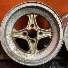 【旧車ホイール】TAKECHI PROJECT Racing Hart タケチプロジェクト レーシングハート 14インチ 2本 6.5J4HPCD114.3+9 希少　(VHR067) の画像