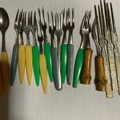 昭和レトロ　姫フォーク　スプーンなど。
