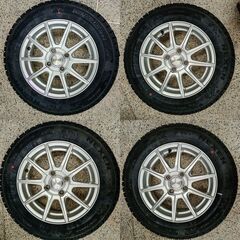 新品 165/70R14 2023年 ﾈｸｾﾝｽﾀｯﾄﾞﾚｽ＆中古ｱﾙﾐﾎｲｰﾙ4本の画像