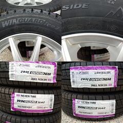 新品 165/70R14 2023年 ﾈｸｾﾝｽﾀｯﾄﾞﾚｽ＆中古ｱﾙﾐﾎｲｰﾙ4本の画像