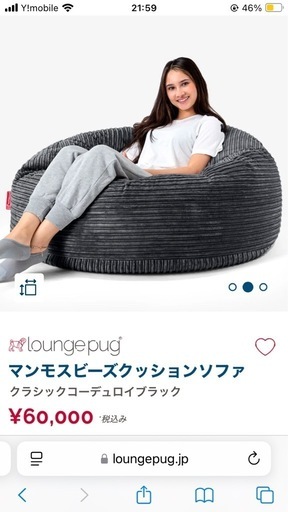 マンモスビーズクッション