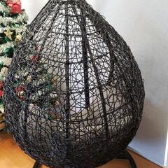 ラタン風ハンキングチェア ハンモックの画像