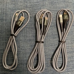 USB Type C ケーブル 【3本セット1m/1m/2m】急速充電タイプの画像