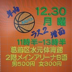 12/28土曜11:30-13:30葛飾水元体育館 - スポーツ