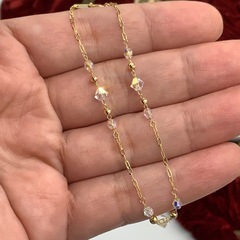 K18 石付ブレスレット　1.3g 約17.5cm
