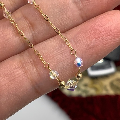 K18 石付ブレスレット　1.3g 約17.5cm