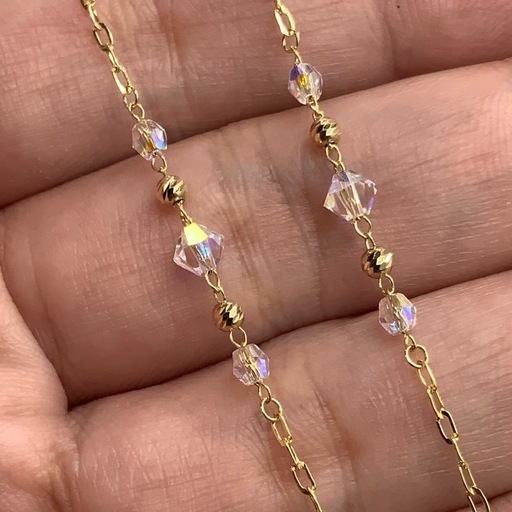 K18 石付ブレスレット　1.3g 約17.5cm