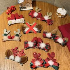 7ペアセット クリスマス トナカイ風ヘアクリップの画像