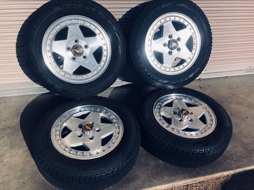 パジェロ用アルミ付きスタッドレス4本組み