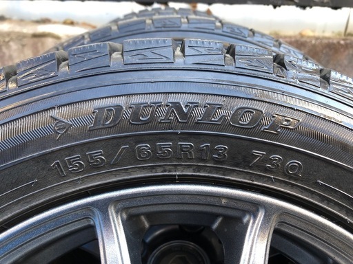 軽自動車用中古スタッドレスタイヤ155/65R13 &ホイール4本