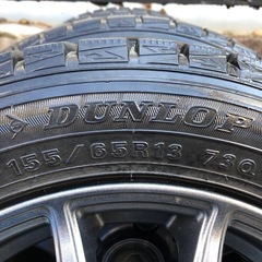 軽自動車用中古スタッドレスタイヤ155/65R13 &ホイール4本の画像