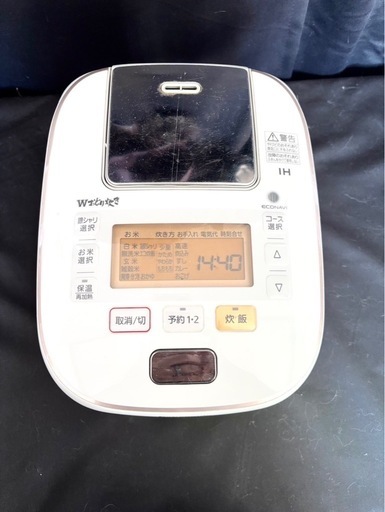 楽天6万以上【中古】パナソニック 5.5合 炊飯器 圧力IH式 Wおどり炊き スノークリスタルホワイト SR-PW106-W
