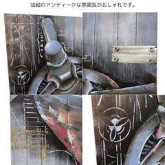 【引取限定！早い人優先！】 新品未使用 アートパネル 油絵 立体絵 3D絵 レトロ ブリキ看板 大判 アメリカンレトロ アメリカン雑貨 プロペラ 飛行機 ヴィンテージ アンティーク アートボード ウッドボード おしゃれ 壁掛け装飾 木製 零戦 ゼロ戦 戦闘機 82×120cm BZ-219の画像