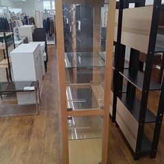 ★ジモティ割あり★ コスガ ガラスショーケース ナチュラル H165.5×D40×W60 クリーニング済み MT3314の画像