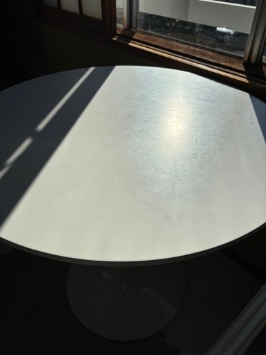 【お譲り先決定】直径80cm 白 円形テーブル カフェテーブル ダイニングテーブル 丸テーブル ラウンドテーブル イームズテーブル 