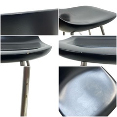 ③◯maruni HIROSHIMA マルニコレクション ヒロシマ スツールHigh ハイスツール ビーチ材 マットブラック ブラッシュ仕上げ ジモティ姫路の画像