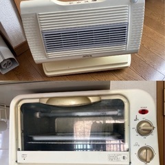 トースター、ファンヒーター、IKEA照明、IKEAゴミ箱、ドライ...