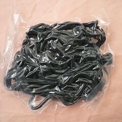 【無料】新品　自転車 バイク かご ネット 防犯 ひったくり防止 あみ ネットバンド ママチャリ マウンテンバイク 前かご 荷台 伸縮 網 黒 40cm×40cm フック付きの画像