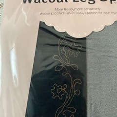 ⭐︎お譲り決定⭐︎【新品】定価1500円ワコール裾刺繍黒ストッキングM〜L高島屋購入の画像