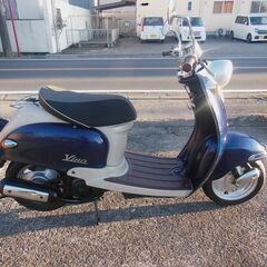 YAMAHA 2st VINOビーノ　希少カラーダークブルー セル始動　メーターオーバーし速く好調 　プラグ　フィルター新品交換 キャブ洗浄他等お金かけ多数交換 納車整備点検済み 登録後すぐ乗り出せます。直接引き渡し　配送手配も可　SA10J　５AU　４JP　原付の画像