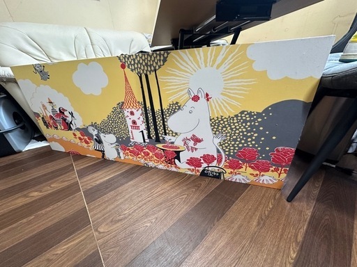 フィンランド ムーミン　ファブリックパネル　幅１４０センチ