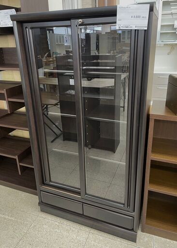 ★ジモティ割あり★ 小島工芸 コレクションボード 茶 H150×D40×W80 クリーニング済み TJ10372