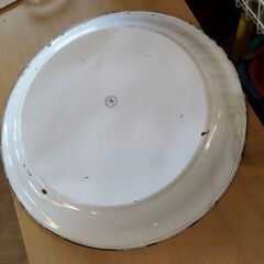 ホーロー 大皿 花柄 琺瑯 日本製 40cm レトロ　/UJ-1153 南の画像