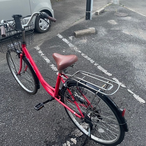 自転車　27インチ　6段ギア　点検済、安心して乗れます