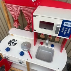 木製マイフ アーストおままごとキッチンカウンター キッチンセットの画像