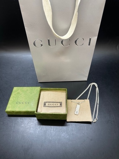 GUCCI グッチ　ダイアゴナル　インターロッキング　ネックレス　925 シルバー