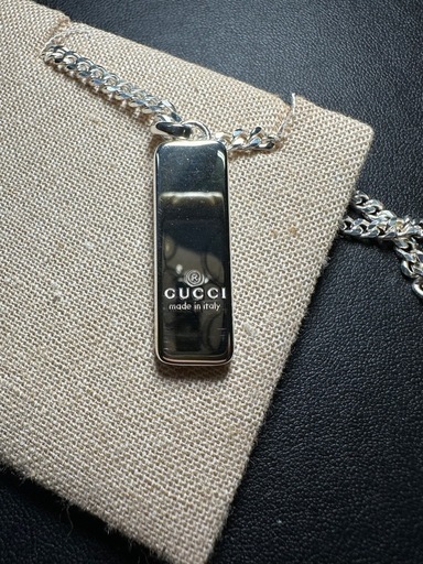 GUCCI グッチ　ダイアゴナル　インターロッキング　ネックレス　925 シルバー　