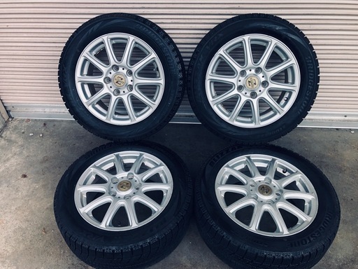 冬タイヤ ★ 195/55R15 ★ PCD114のアルミ付き ★ 深溝バリ山スタッドレス 4本組 ★ シビック ステップWGN ヴォクシー セレナ