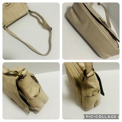 【美品・収納力抜群】レザー風ショルダーバック　トートバッグの画像