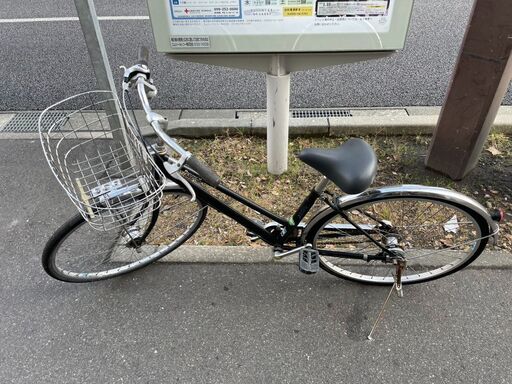 自転車　No.40　ブラック　内装3段切り替え　パナソニック　27インチ　【リサイクルショップどりーむ荒田店】