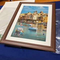 【美品】ハクバ　木製　額縁　ガラス板　A4の画像