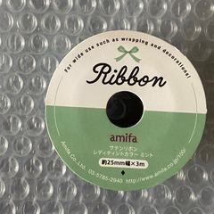 【０円】リボン ミント色